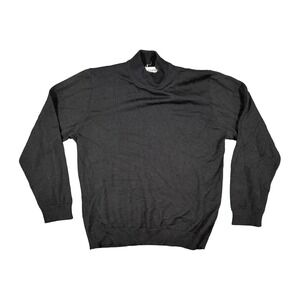 Outlander Vintage Black Mock Neck Sweater Mens XL Knit Solid Hong Kong